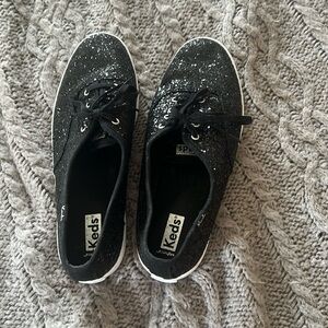 Black Sparkle Keds sneakers.